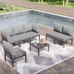 Kurapika 7-Piece Modern Metal Patio Set