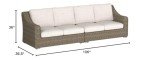 Beachcroft Outdoor Wicker Patio Loveseats, Brown/Beige