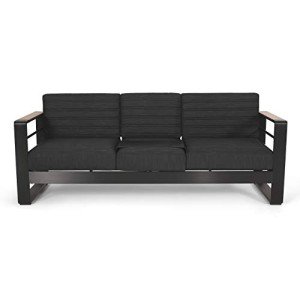 Giovanna Outdoor 3-Seater Sofa in Dark Grey