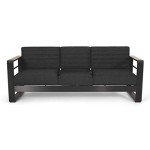 Giovanna Outdoor 3-Seater Sofa in Dark Grey