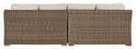 Beachcroft Outdoor Wicker Patio Loveseats, Brown/Beige