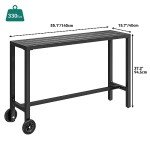 YITAHOME 55" Black Outdoor Bar Table