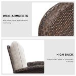 Belord Outdoor Wicker Sofa with Removable Cushions