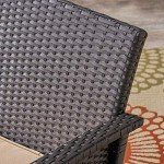 Auguste Outdoor Wicker 3-Seat Sofa - Brown/Tan