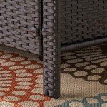 Auguste Outdoor Wicker 3-Seat Sofa - Brown/Tan