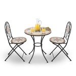 Alpine Corporation 3-Piece Mosaic Bistro Set