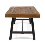 Acacia Wood Coffee Table with Rustic Metal Accents