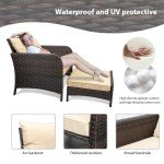 5-Piece Patio Conversation Set with Cushions