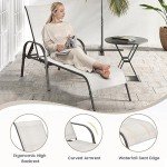 2-Pack Adjustable Grey Patio Lounge Chairs