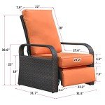 Babylon Adjustable Outdoor Wicker Recliner Chair