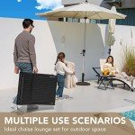 Devoko Outdoor Rattan Chaise Lounge Set - 3 Pieces