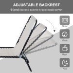 Folding Chaise Lounge Chair for Patio and Pool