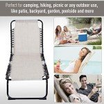 Folding Chaise Lounge Chair for Patio and Pool