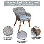 3-Piece Gray Wicker Outdoor Bistro Set