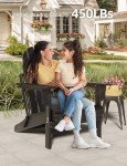 Black Folding Adirondack Chair - All-Weather Comfort