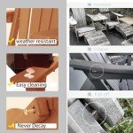 Folding Adirondack Chair with Cup Holder, Heavy Duty