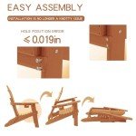 Folding Adirondack Chair with Cup Holder, Heavy Duty