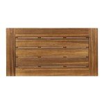 Acacia Wood Coffee Table with Rustic Metal Accents