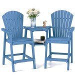 Navy Blue Tall Adirondack Chair Set of 2
