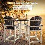 OTSUN Tall Adirondack Bar Stool Chair for Outdoors
