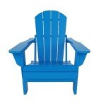 Pacific Blue Adirondack Folding Chair for Outdoors