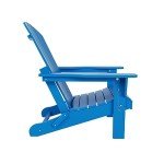 Pacific Blue Adirondack Folding Chair for Outdoors