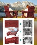 Set of 2 Red Adirondack Chairs with Cup Holders