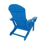 Pacific Blue Adirondack Folding Chair for Outdoors