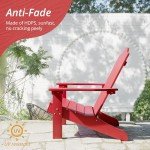 Bright Red Adirondack Chairs Set of 4