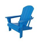 Pacific Blue Adirondack Folding Chair for Outdoors