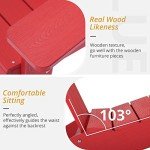 Bright Red Adirondack Chairs Set of 4