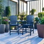 Navy Blue Tall Adirondack Chair Set of 2