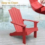 Bright Red Adirondack Chairs Set of 4