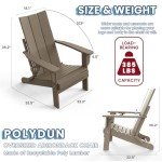 Folding Adirondack Chair with Cup Holder - Weather Resistant