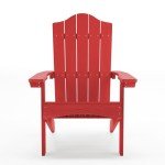 Bright Red Adirondack Chairs Set of 4