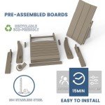 Folding Adirondack Chair with Cup Holder - Weather Resistant