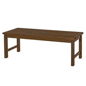 Modern Acacia Wood Slatted Patio Bench - 53