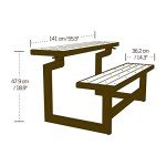 Lifetime Convertible Bench/Table with Faux Wood Design