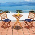 Giantex 3-Piece Outdoor Bistro Set with Cushions