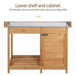 Yaheetech Outdoor Potting Bench with Metal Top