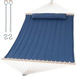 SUNCREAT Extra Large Double Outdoor Hammock - Blue