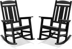 LUE BONA Weather Resistant Outdoor Rocking Chairs - Set of 2