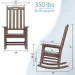 Oversized Outdoor Rocking Chair Set of 2