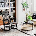 LUE BONA Weather Resistant Outdoor Rocking Chairs - Set of 2