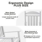 Devoko High Back Outdoor Rocking Chair - White