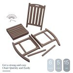 Oversized Outdoor Rocking Chair Set of 2