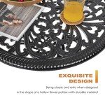 NUU GARDEN 3-Piece Outdoor Bistro Set - Black