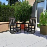 LUE BONA Weather Resistant Outdoor Rocking Chairs - Set of 2