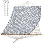 SUNCREAT Heavy Duty Double Rope Hammock - Grey