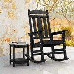 LUE BONA Weather Resistant Outdoor Rocking Chairs - Set of 2